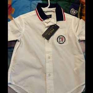 Boy toddler button down polo shirt